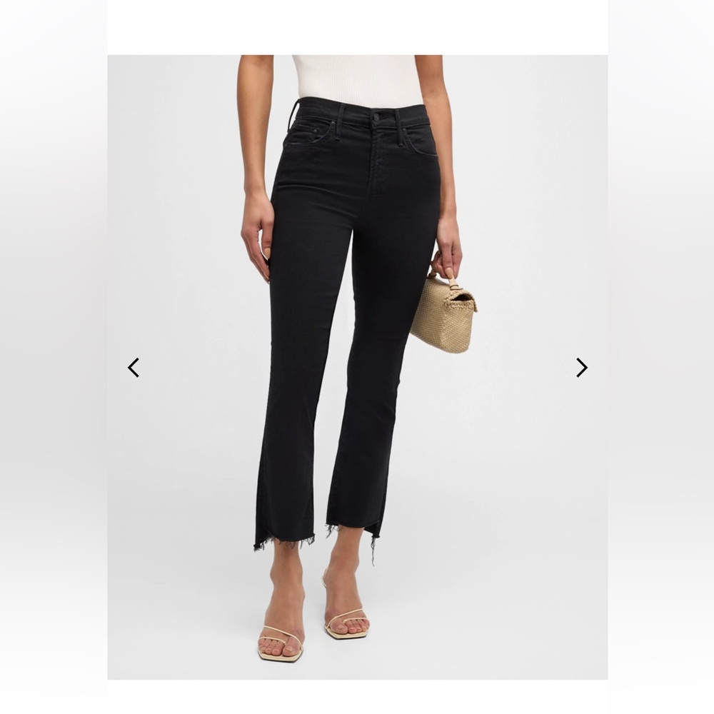 Mother Insider Crop Step Fray jeans in Not Guilty
